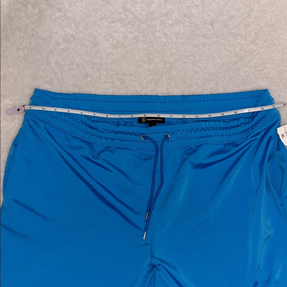 INC International Concepts Blue Athletic Shorts - Picture 3 of 4